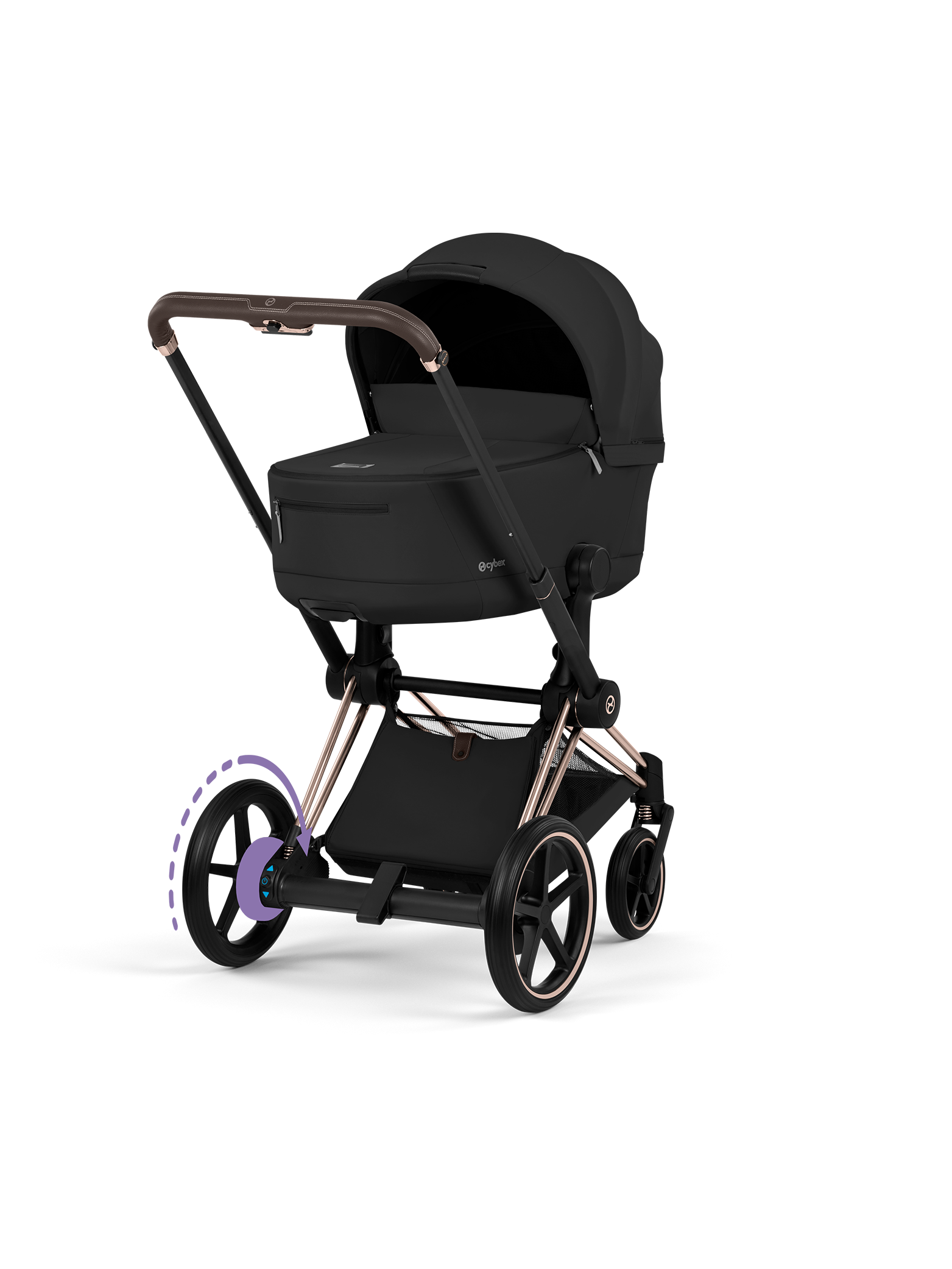 Cybex e-Priam inkl liggedel - Rose Gold/Sepia Black
